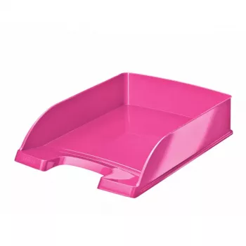 Leitz Bandeja de correspondência WOW, Plástico, Rosa, A4, 255 x 357 x 70 mm, 280 g, A4