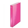 Leitz Ficheiro de anéis WOW laminado A4+ 2DR/25mm, A4, Cartão, Rosa, Branco, 250 folhas, 80 g/m²