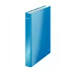 Leitz Ficheiro de anéis WOW laminado A4+ 2DR/25mm, A4, Cartão, Azul, Branco, 250 folhas, 80 g/m²