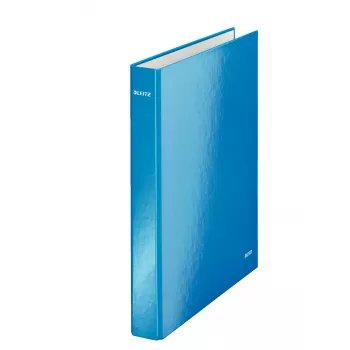 Leitz Ficheiro de anéis WOW laminado A4+ 2DR/25mm, A4, Cartão, Azul, Branco, 250 folhas, 80 g/m²