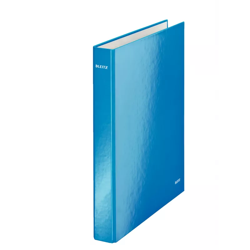 Leitz Ficheiro de anéis WOW laminado A4+ 2DR/25mm, A4, Cartão, Azul, Branco, 250 folhas, 80 g/m²