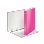 Leitz Ficheiro de anéis WOW laminado A4+ 4DR/25mm, A4, Cartão, Rosa, 230 folhas, 80 g/m², 2,5 cm