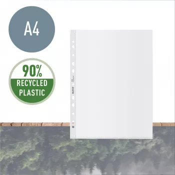 Leitz Bolsa Recycle A4, 210 x 297 mm (A4), Transparente, Polipropileno (PP), Vertical, 0,1 mm, 230 mm