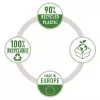 Leitz Bolsa Recycle A4, 210 x 297 mm (A4), Transparente, Polipropileno (PP), Vertical, 0,1 mm, 230 mm