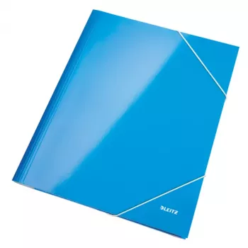 Leitz Pasta de 3 abas WOW Cartão/POB A4, A4, Polipropileno (PP), Azul, 250 folhas, 80 g/m², Papel