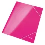 Leitz Pasta de 3 abas WOW Cartão/POB A4, A4, Polipropileno (PP), Rosa, 250 folhas, 80 g/m², Papel