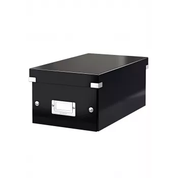 Leitz Click & Store WOW Caixa de armazenamento de DVD, Preto, Cartão, 570 g