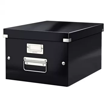 Leitz Click & Store WOW Caixa de armazenamento média, Preto, Cartão, 16,7 L, 265 x 335 x 188 mm, 900 g, 1 unid.