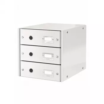 Leitz Click & Store WOW gaveteiro (3 gavetas), branco, cartão, 286 mm, 282 mm, 330 x 251 x 59 mm, 2,21 kg