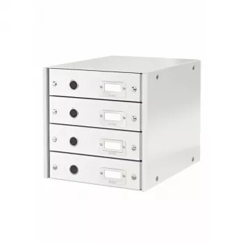 Leitz Click & Store WOW gaveteiro (4 gavetas), branco, cartão, 286 mm, 282 mm, 330 x 251 x 59 mm, 2,49 kg