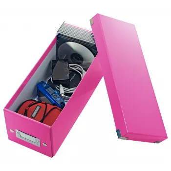 Leitz Click & Store WOW caixa de armazenamento de CD, rosa, cartão, 143 mm, 352 mm, 136 mm, 440 g