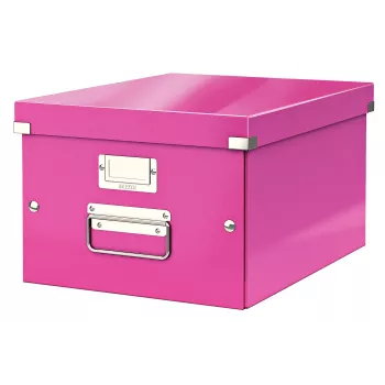 Leitz Click & Store WOW caixa de armazenamento média, rosa, cartão, 16,7 L, 281 mm, 200 mm, 265 x 335 x 188 mm