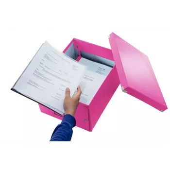 Leitz Click & Store WOW caixa de armazenamento média, rosa, cartão, 16,7 L, 281 mm, 200 mm, 265 x 335 x 188 mm