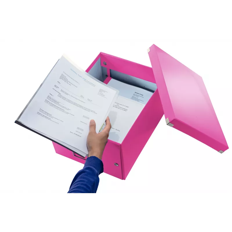 Leitz Click & Store WOW caixa de armazenamento média, rosa, cartão, 16,7 L, 281 mm, 200 mm, 265 x 335 x 188 mm