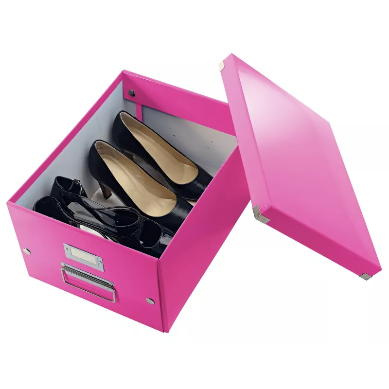 Leitz Click & Store WOW caixa de armazenamento média, rosa, cartão, 16,7 L, 281 mm, 200 mm, 265 x 335 x 188 mm