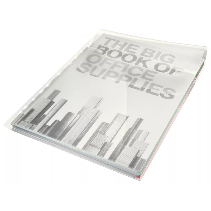 Leitz capa de visualização elástica PP com aba 180my A4, 210 x 297 mm (A4), transparente, polipropileno (PP), vertical, 80 g/m², 236 mm