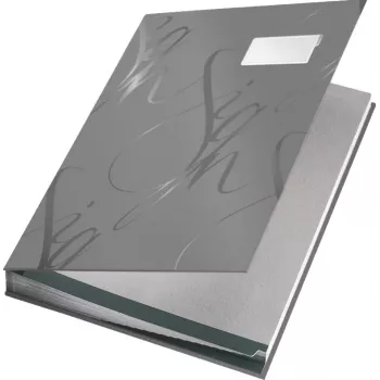 Leitz Design livro de assinaturas 18 separadores A4, cinzento, cartão, A4, 240 mm, 25 mm, 320 mm