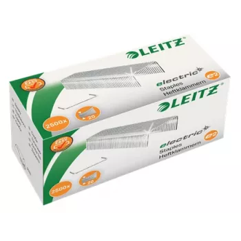 Leitz agrafos 24/6 E2 caixa elétrica 2500, pacote de agrafos, 24/6, 6 mm, 2500 agrafos, E2, aço