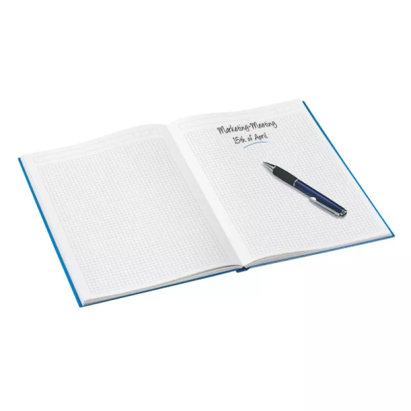 Leitz caderno WOW A4 quadriculado com capa dura 90g/80 folhas, azul, A4, 80 folhas, 80 g/m², papel quadriculado, capa dura