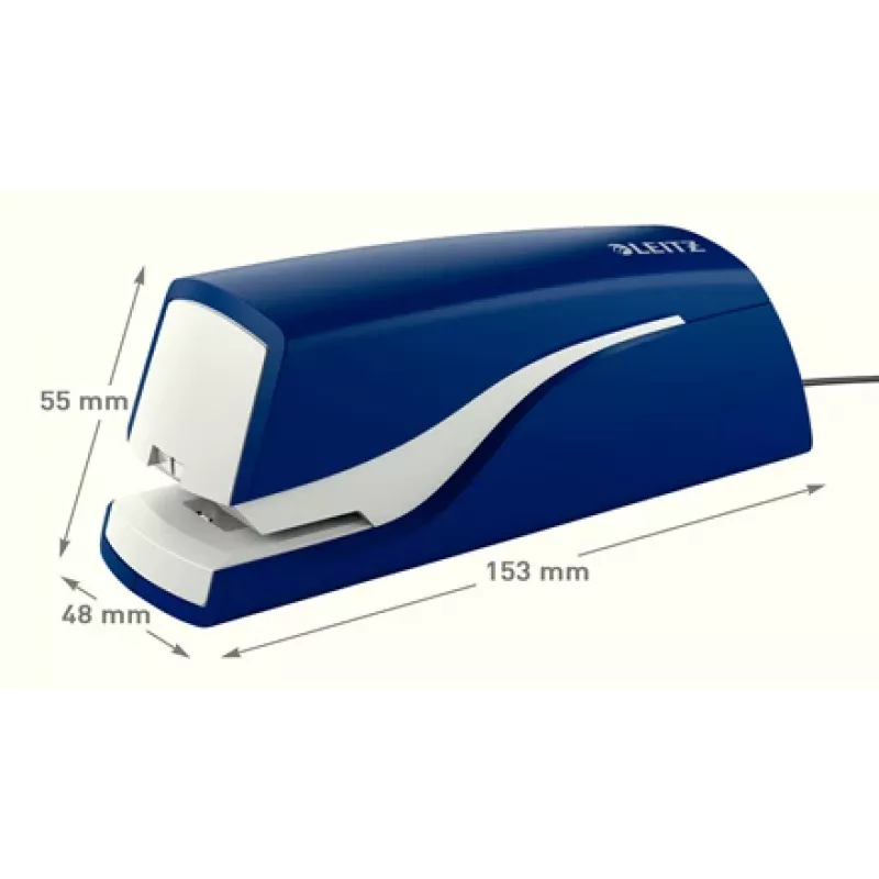 Leitz agrafador elétrico 5532 NeXXt 10 folhas, 10 folhas, 200 agrafos, 1 cm, 1 cm, plástico, azul