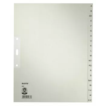 Leitz 12010085 índice alfabético separador papel cinzento