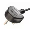 Lindy 2,5 m Cabo de extensão com ficha UK tipo G para 2x IEC C7, preto