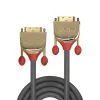 Lindy 3 m Cabo DVI-D Dual Link, Gold Line, 3 m, DVI-D, DVI-D, ficha, ficha, cinzento