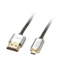 Lindy 2 m Cabo CROMO fino High Speed HDMI para Micro HDMI com Ethernet