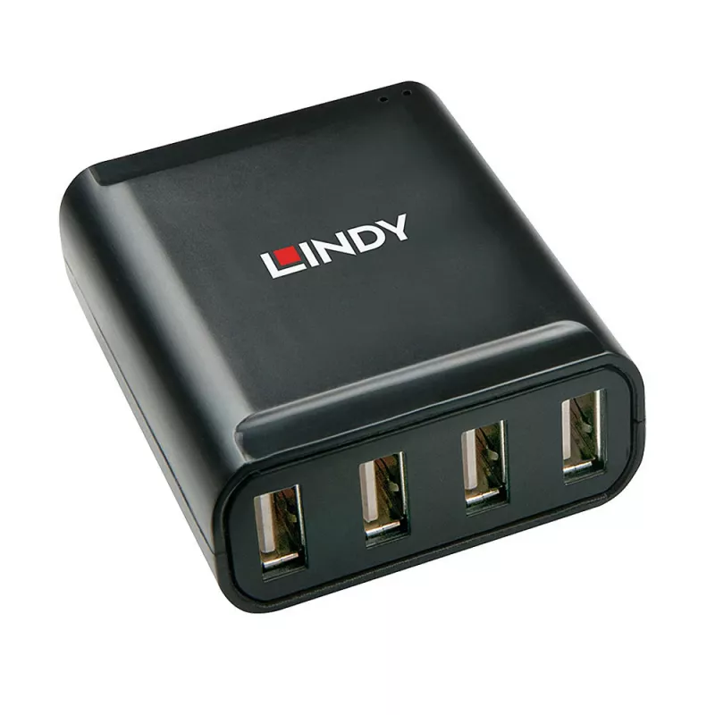 Lindy 60 m Extensor USB 2.0 Cat.6 de 4 portas, USB 2.0, RJ-45, USB 2.0, preto, metal, 52 mm, 60 mm