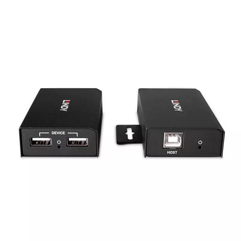 Lindy 100 m Extensor USB 2.0 Cat.6 de 2 portas, transmissor e recetor AV, 100 m, com fios, preto