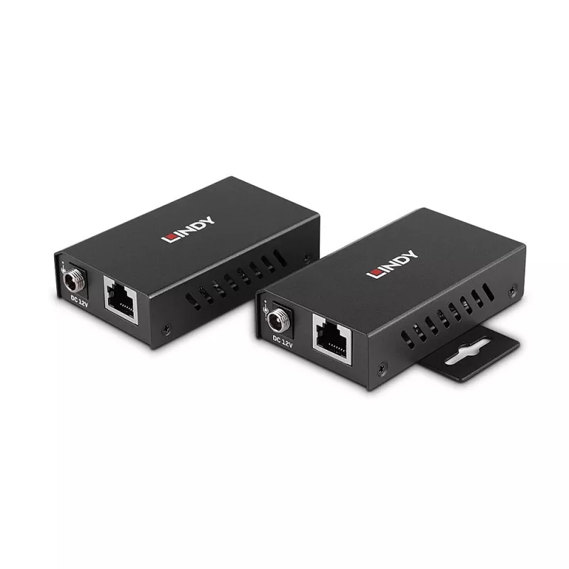 Lindy 100 m Extensor USB 2.0 Cat.6 de 2 portas, transmissor e recetor AV, 100 m, com fios, preto