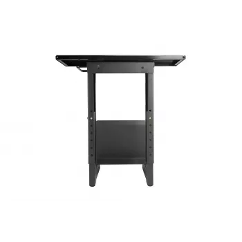 Lindy Suporte deslizante para PC sob a mesa, suporte de CPU para montagem em mesa, 30 kg, preto, aço, 0 - 360°, 45 cm