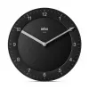Braun BC 06 B Relógio de parede de quartzo analógico preto relógio de quartzo redondo preto
