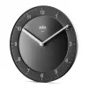 Braun BC 06 B Relógio de parede de quartzo analógico preto relógio de quartzo redondo preto