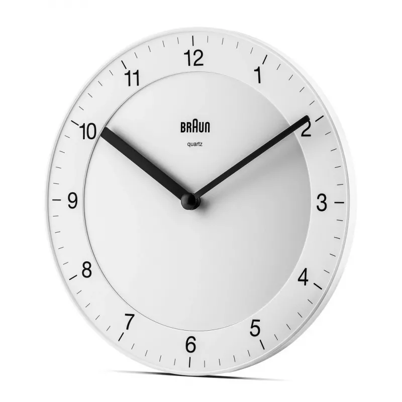 Braun BC06W Relógio de quartzo redondo branco