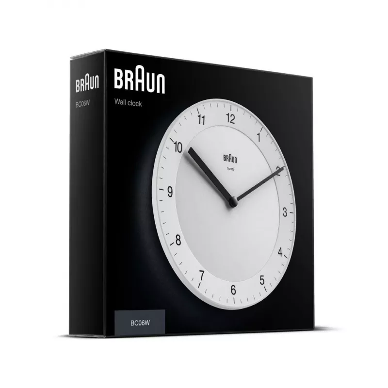 Braun BC06W Relógio de quartzo redondo branco