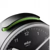 Braun BC12SB Despertador de quartzo preto, prateado