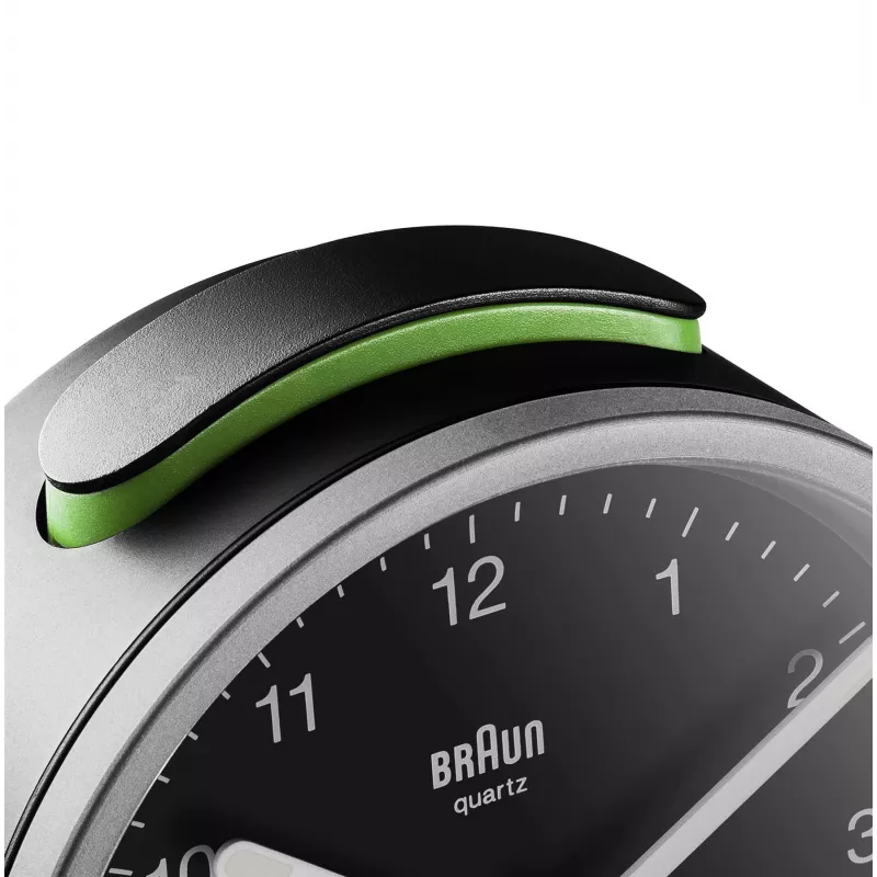 Braun BC12SB Despertador de quartzo preto, prateado