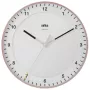 Relógio de parede BRAUN BC 17 PW DCF — relógio de rádio DCF analógico, rosa e branco