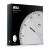 Relógio de parede BRAUN BC 17 PW DCF — relógio de rádio DCF analógico, rosa e branco