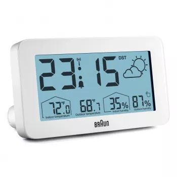 Braun BC13WP-DCF Despertador digital branco