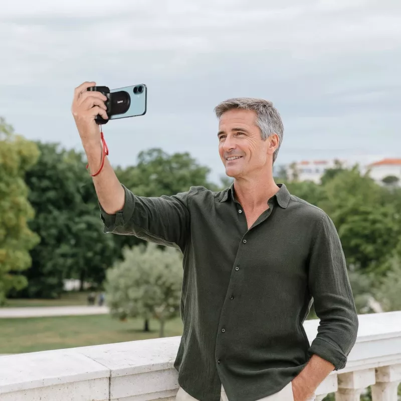 Grip HAMA MagGrip Grip — pega magnética para smartphone, plástico, preto, 130×50×100 mm