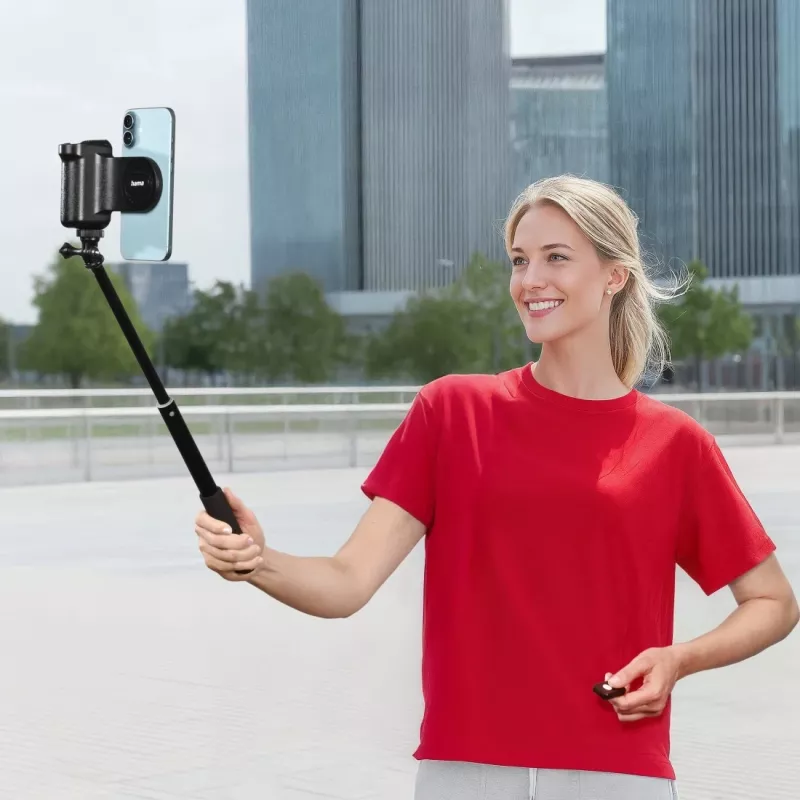 Grip HAMA MagGrip Grip — pega magnética para smartphone, plástico, preto, 130×50×100 mm