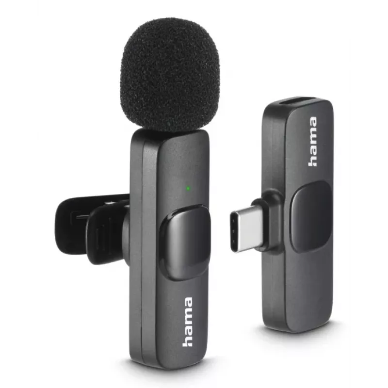 Hama Microfone de lapela sem fios inteligente preto