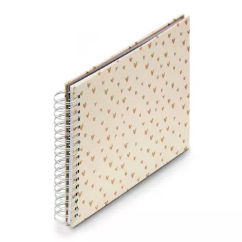 Hama Lovely álbum de fotografias de espiral, 28x24 cm, 50 páginas brancas, bege (00007701)
