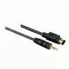 Hama Cabo universal de ligação PC-TV, 5,0 m 5 m S-Video (4 pinos) + 3,5 mm SCART (21 pinos) preto