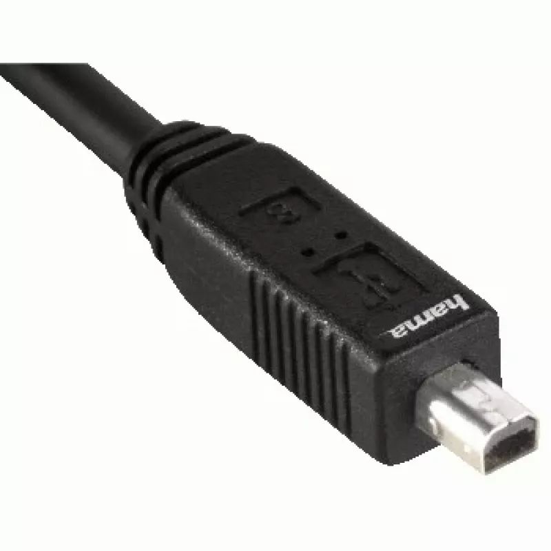 Hama Cabo USB 2.0 Ficha USB-A - Ficha Mini-USB-B (B4), 1,8 m Cabo USB USB A Mini-USB B Preto