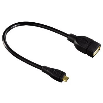 Hama Cabo adaptador USB 2.0 Cabo USB 0,15 m USB A Micro-USB B Preto