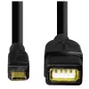 Hama Cabo adaptador USB 2.0 Cabo USB 0,15 m USB A Micro-USB B Preto