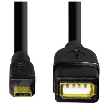 Hama Cabo adaptador USB 2.0 Cabo USB 0,15 m USB A Micro-USB B Preto